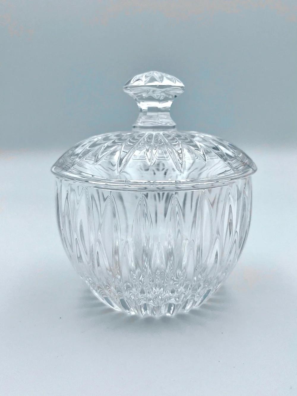 VTG Princess House Royal Highlights Lead Crystal Set Creamer, Sugar Bowl w Lid